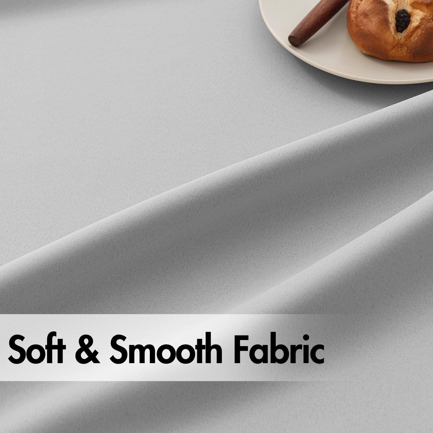 ANRODUO Back Tab Blackout Curtains for Bedroom Living Room, Rod Pocket Pinch Pleated Thermal Insulated Room Darkening Curtains 84 Inches Long 2 Panels, Light Grey, 42 x 84 Inch