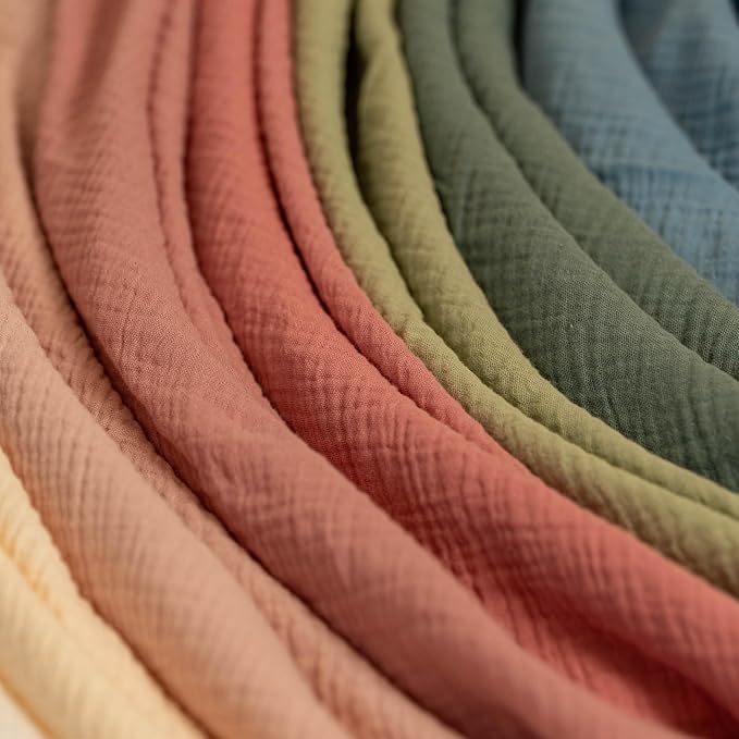 Muslin Receiving Blankets, Neutral Blanket Swaddling for Newborn Boys and Girls, 5 Pack Breathable and Skin-Friendly Swaddle Wrap for Infant Baby (Sweet Colors)