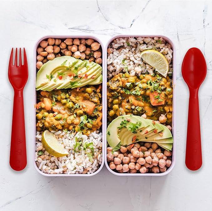 12 Pcs Kids Spoons and Forks Toddler Utensils Plastics Reusable Silverware Baby Cutlery Set Feeding Dinnerware Utensils BPA Free Microwave Dishwasher and Freezer Safe- Red