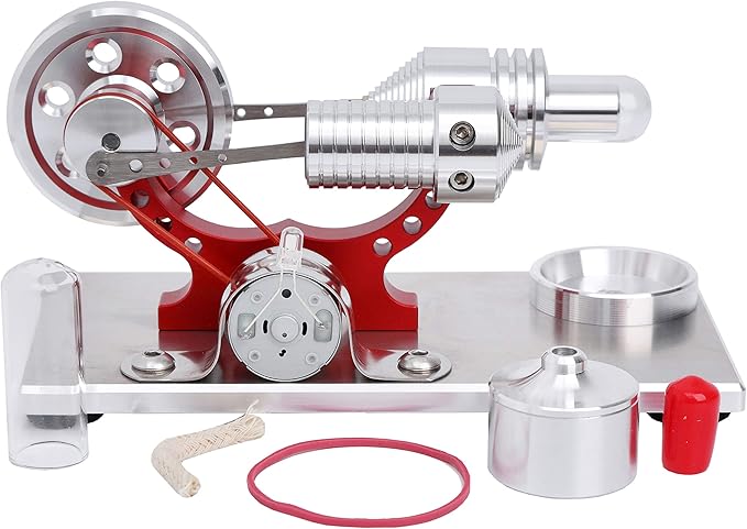 Sunnytech Hot Air Stirling Engine Motor Model Educational Toy Electricity Generator Colorful LED SC (SC004)