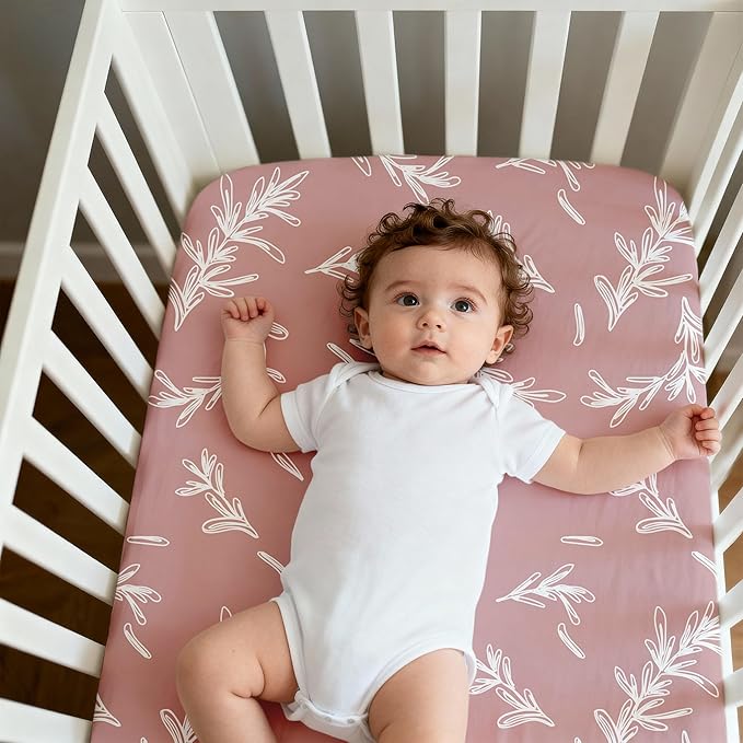 Baby Delight Bassinet Sheets 33x20 for Newton,Airclub,Maxi COSI,Angelbliss,Dream on Me,Mika,Harppa,Amke,ezebaby Rectangle Bassinet Mattress - Pink Floral 3 Pack Girl