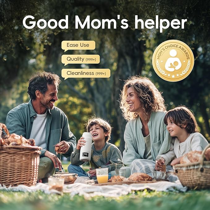 Portable Milk Warmer for Travel, Detachable Bottle Warmer for Breastmilk Formula Water, Boiling Function & Fast Heating, Rechargeable, Healthy for Baby on Journey, Car, Airplane