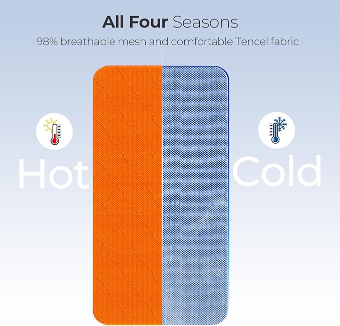 30x18 Oval Bassinet Mattress: 2" Thick Dual Side Gel Memory Foam Bassinet Mattress Fit for Halo Swivel/Luxe/Glide/Flex/Premiere Series Sleeper Bassinest - All-Season Design