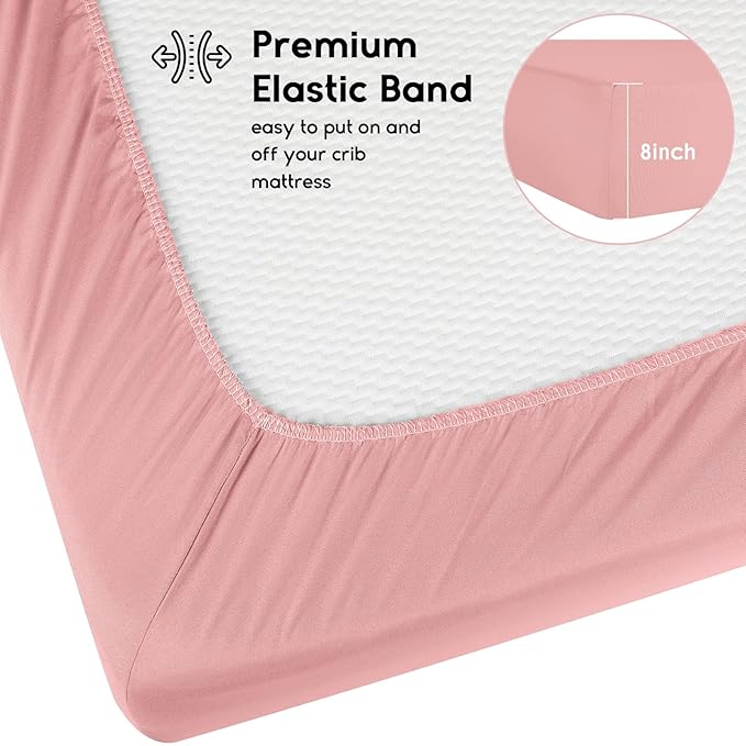 Yoofoss Baby Crib Sheets for Boys Girls, Fitted Crib Sheet 2 Pack for Standard Crib and Toddler Mattress, Super Soft Microfiber Baby Sheet 28x52x8in(Arrow)