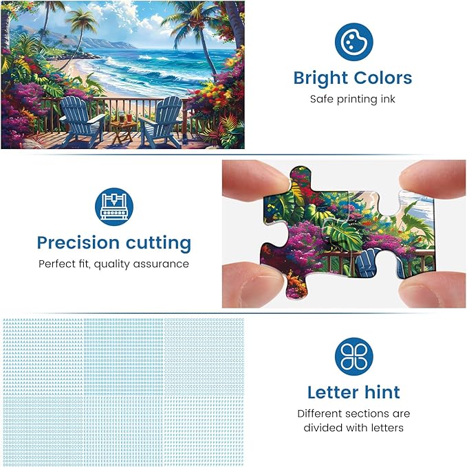 Jigsaw Puzzles for Adults 500 Pieces, Interlock Perfectly Letter on Back No Dust, Home Decor Birthday Party Gift Toy for Men Women Elders Seniors, 1:1 Poster Educational Toys & Games | 20.5 x 15 in