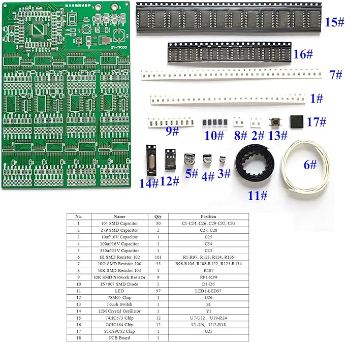 ISolderStore Soldering Practice Kit 4 Kits SMD SMT Kit DIY Electronic DIY Kits Soldering Project Soldering Training Board All in One