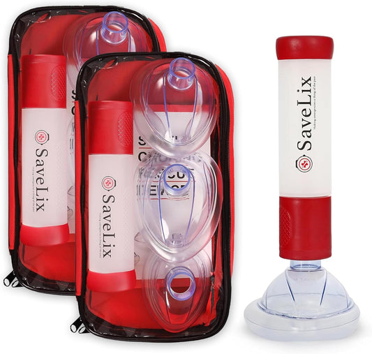 Anti-Choking Device 2 Pack – Portable Airway Suction Device & First Aid Kit for Adults & Children – Lightweight & Compact Emergency Solution for Home, Car & Travel