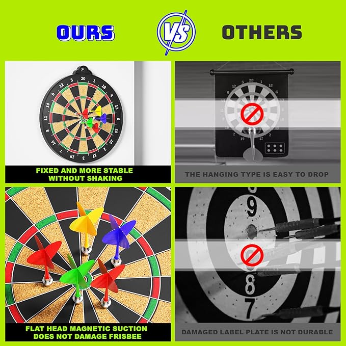 Magnetic Dart Board for Kids Indoor Outdoor Kids Games and Party Games, Christmas Birthday Gifts Toys for Boys Age 3-12
