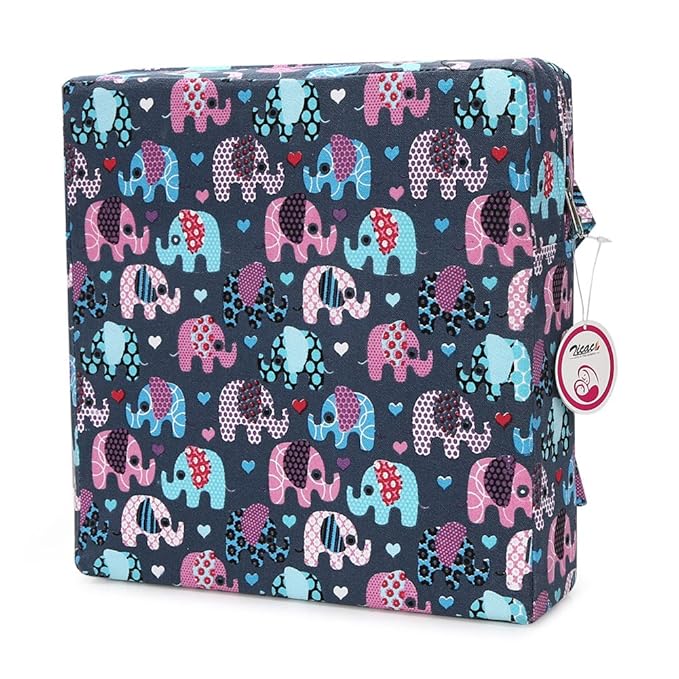 Zicac High Chair Portable Booster Seat Cushion Travel Dining Seat Pad for Toddler Kids Baby Infant Washable Thick Chair Seat Pads (Blue/Pink)