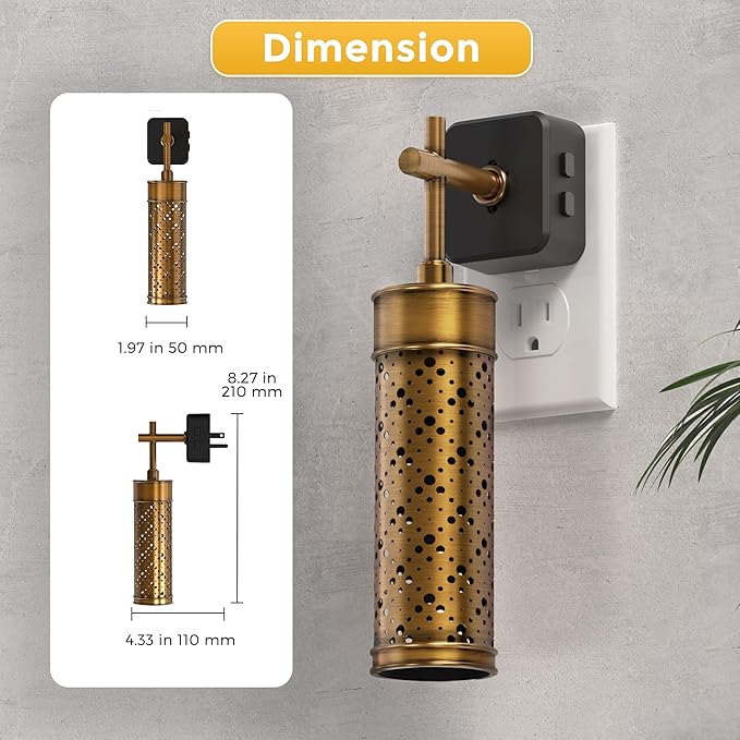 L LOHAS LED Night Light, Color Changing Night Lights Plug into Wall, RGB Vintage Nightlight with Light Sensor, Soft White, Dimmable Plug in Nightlights for Bathroom Hallway Gift, 1 Pack