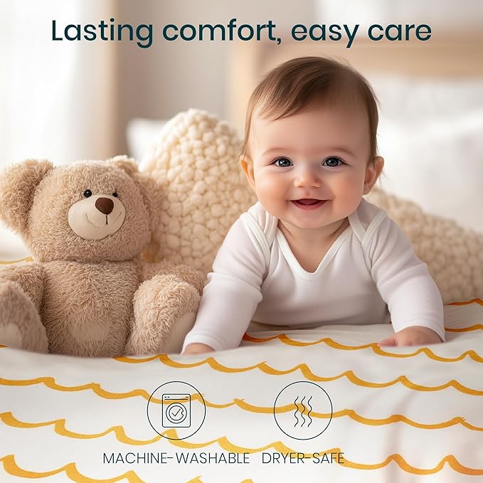 Tutti Bambini Premium Bassinet Sheets (2 Pack) - Soft & Breathable Bamboo Jersey, Double-Strength Bedside Sleeper Sheets, Fits Mattresses from 20.8 x 31.5 in to 23.6 x 35.4 in (Our Planet)
