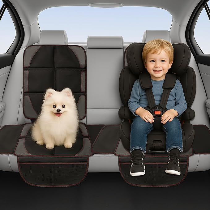 Extra-Large Car Seat Protector for Child-Bady Car Seat Cover,Full seat Protector Under Baby car seat,Universal Durable Waterproof Carseat Protector for Dog Vehicles,Thick Pad,Anti Slip Backing