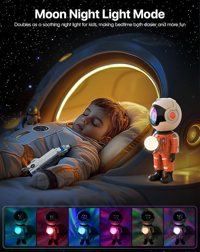 Rossetta Galaxy Projector, Star Projector for Bedroom, Astronaut Projector Night Light with Timer and Remote, Kids Adults Room Decor Aesthetic, Gifts for Christmas, Birthdays