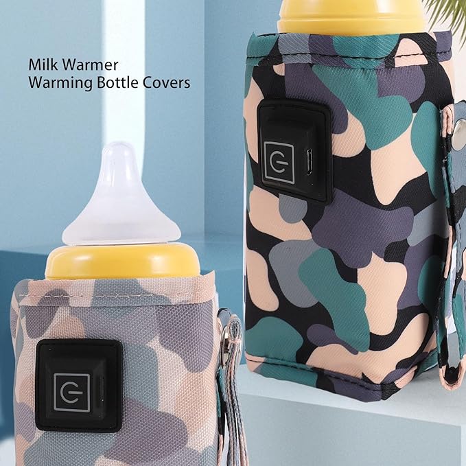 Portable Baby Bottle Warmer, USB Rechargeable Milk Warmer Bag for Baby Formula, Breastmilk, Universal Constant Temperature Baby Water Warmer Milk Heat Keeper for Travel, Home
