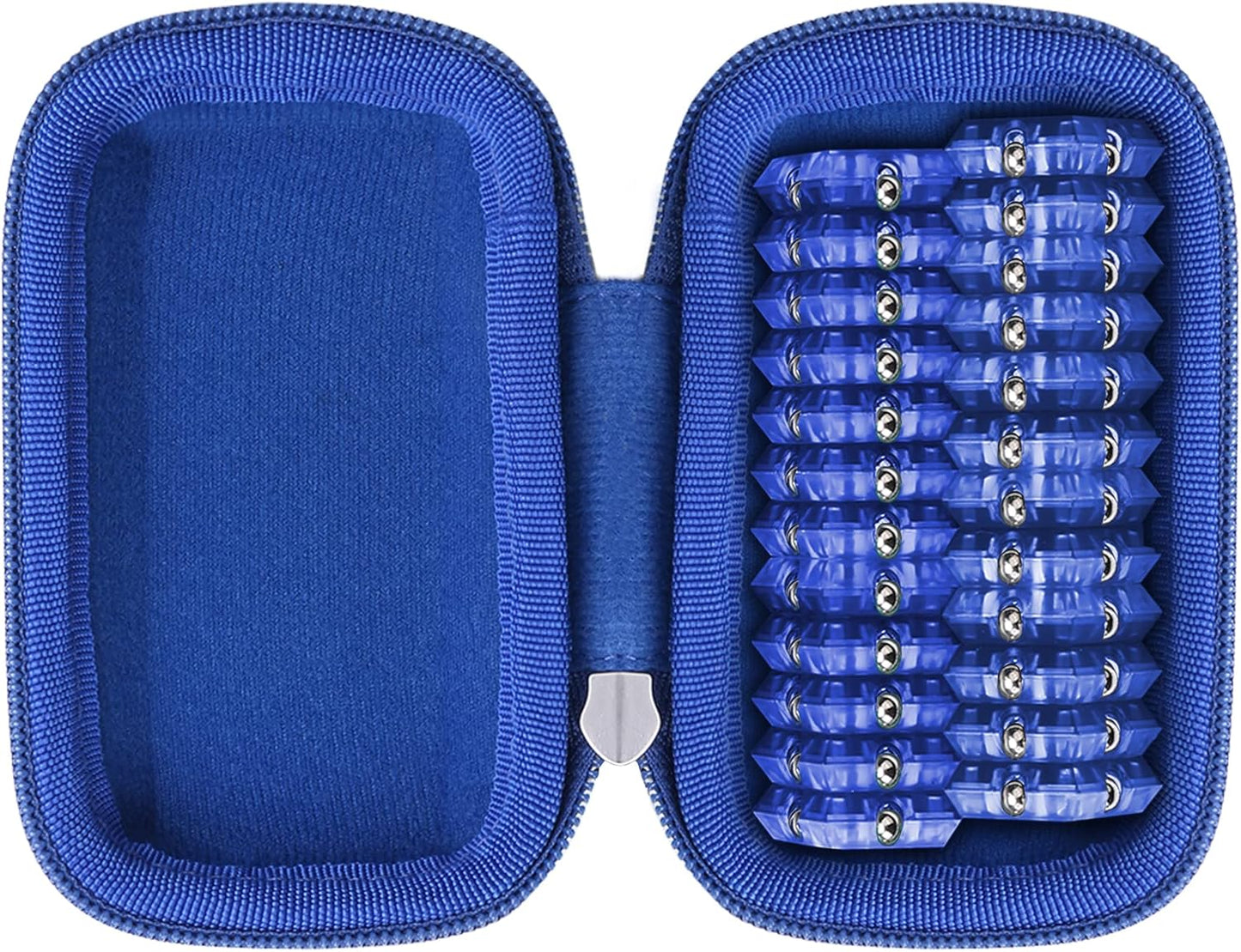 khanka Hard Carrying Case Replacement for Speks Geode Magnetic Fidget Sphere - Pentagons 12-Piece Set - Slate, Holds 24 pieces Magnetic Fidget Sphere, Case Only (Blue)