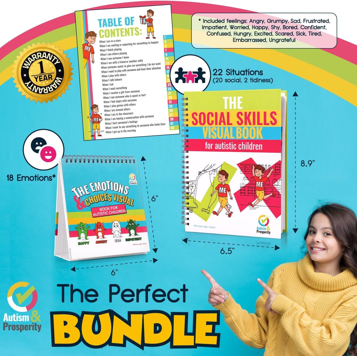 Kids Emotions & Social Life Skills Autistic Children Set ASD Child Boys Girl Teen Learning Materials Toys Game Sensory Special Needs No 1-3 Toddlers Age Gifts 3 4 5-7 8-12 Products