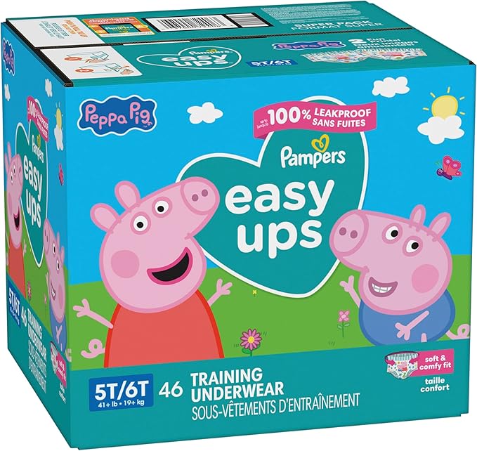 Pampers Training Pants - Easy Ups Girls & Boys - Size 5T-6T, 46 Count, My Little Pony Potty Underwear (Packaging May Vary)