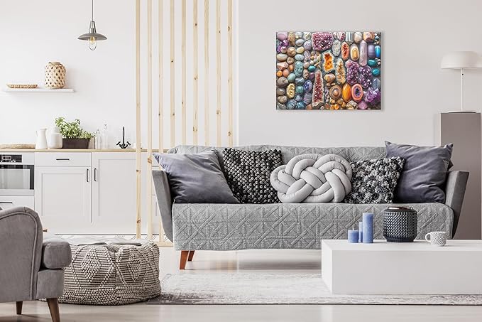 1000 Piece Rock Jigsaw Puzzle for Adults - Colorful Crystals and Healing Stones - Challenging Puzzle Perfect for Game Nights - Unique and Difficult - 20x27 inches (Chakra Rockin)