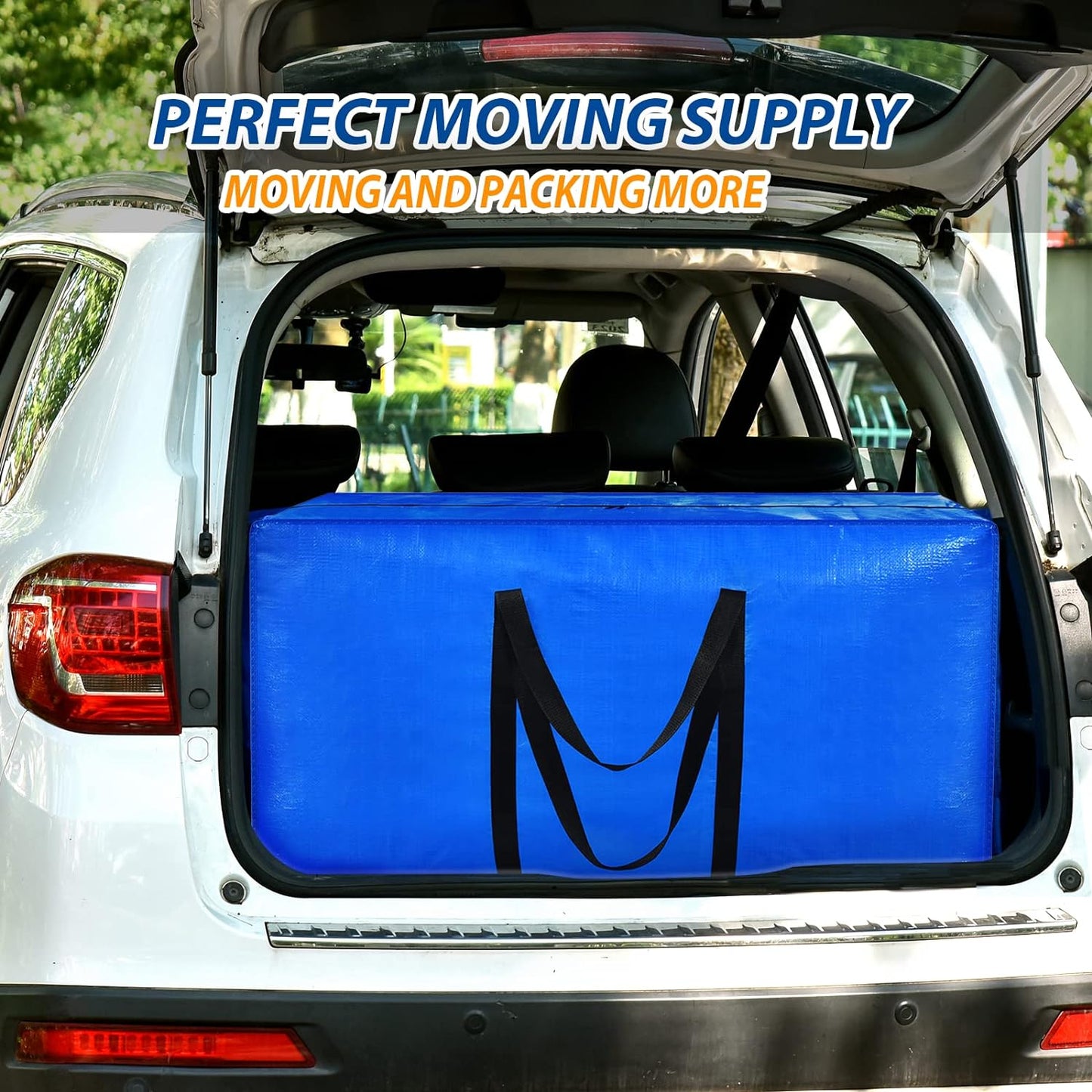 Extra Large Storage Bags, 41 Gallon XXL Jumbo Large Moving Bags Heavy Duty, Storage Totes Moving Boxes Supplies for College, Foldable Duffle Bag for Travel, 38x23x11inch - 2PACK