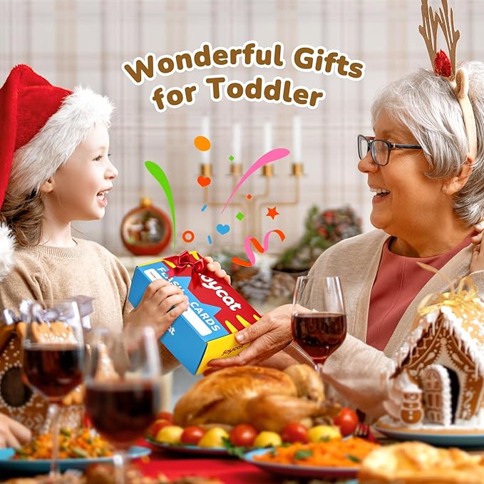 JoyCat Talking Flash Cards for Toddlers 1-5, 314 Words with Durable Thick Cards & Clear Audio, Easy to Slide in and Out, Speech Therapy Toys, Birthday Gifts for Boys Girls