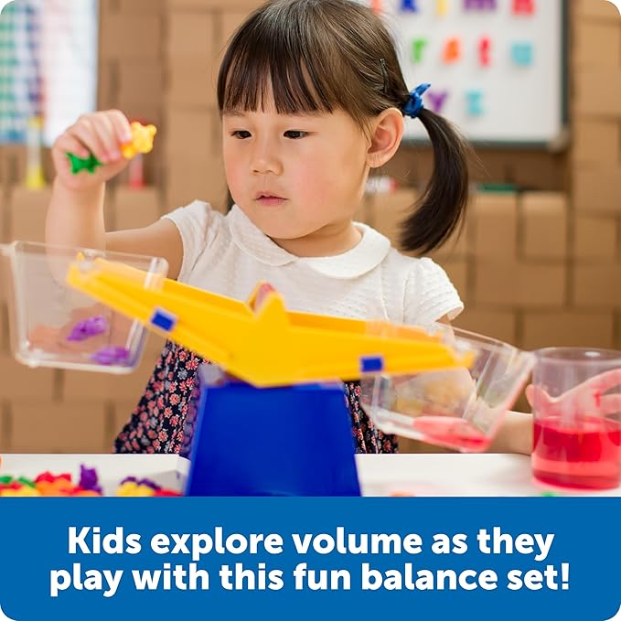 Learning Resources Primary Bucket Balance Teaching Scale - 1 Piece, Ages 3+, Math for Preschoolers, Classroom Balance Scale, Balance Scale for Kids, Science for Kids,Back to School Supplies