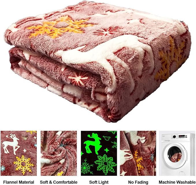 Christmas Blankets & Throws - Soft Red Throw for Kids/Girls/Boys/Women, 40"x60" Birthday Gift