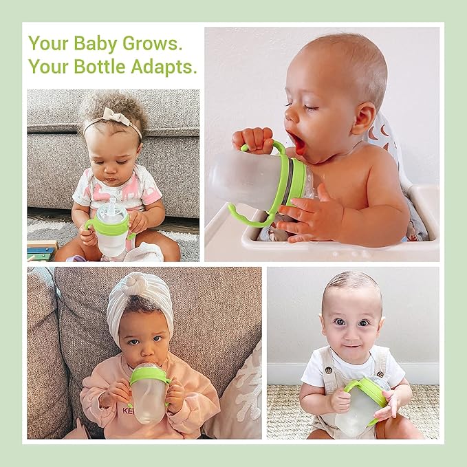 Ultimate Weaning and Transitional Nipple Kit Compatible with Comotomo Baby Bottles 5 oz and 8 oz | from 4 Months