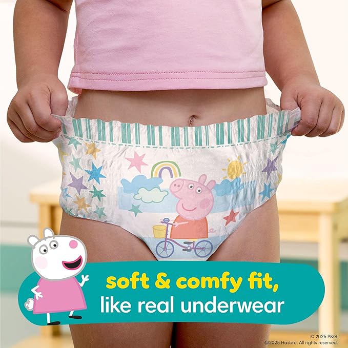 Pampers Training Pants - Easy Ups Girls & Boys - Size 5T-6T, 15 Count, Peppa Pig Potty Underwear (Packaging May Vary)