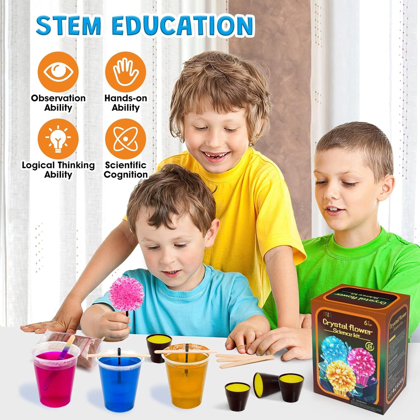 GobiDex Crystal Growing Kit, Science Kits for Kids Age 8-12, Grow Fast in (24H) Science Experiments Lab Toys, DIY STEM Projects Learning & Educational Toys, Crafts Gift Boys & Girls Ages 6 7 8 9 10 12