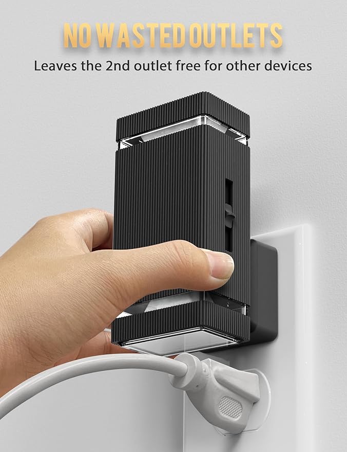 DORESshop Bright LED Night Light Plug in [4 Pack], Night Lights Plug into Wall with Dusk-to-Dawn Sensor, 0-100lm Dimmable Nightlights with Light Sensor for Adults, Hallway, Bedroom, Stairway