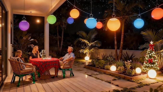 LOFTEK 6-inch LED Light Ball: Nursery Night Light with Remote Control, 16 RGB Color Changing & Dimming Rechargeable, Cordless Portable Floating Pool Lights for Kids or Decor