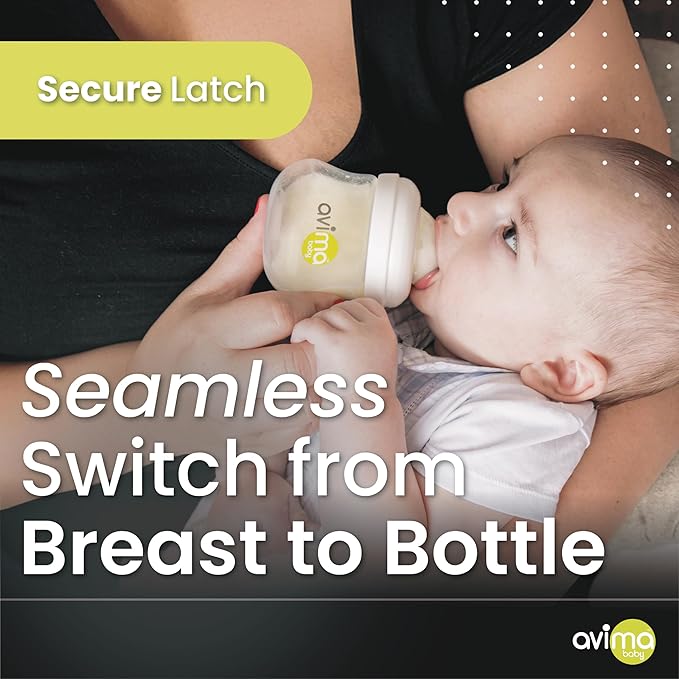 Avima Baby Wide Neck Bottle Starter Kit – 12 Piece Set. Anti Colic Feeding Set w/ 4 oz & 9 oz Baby Bottles, Slow & Medium Flow Nipples & Pacifiers, BPA Free