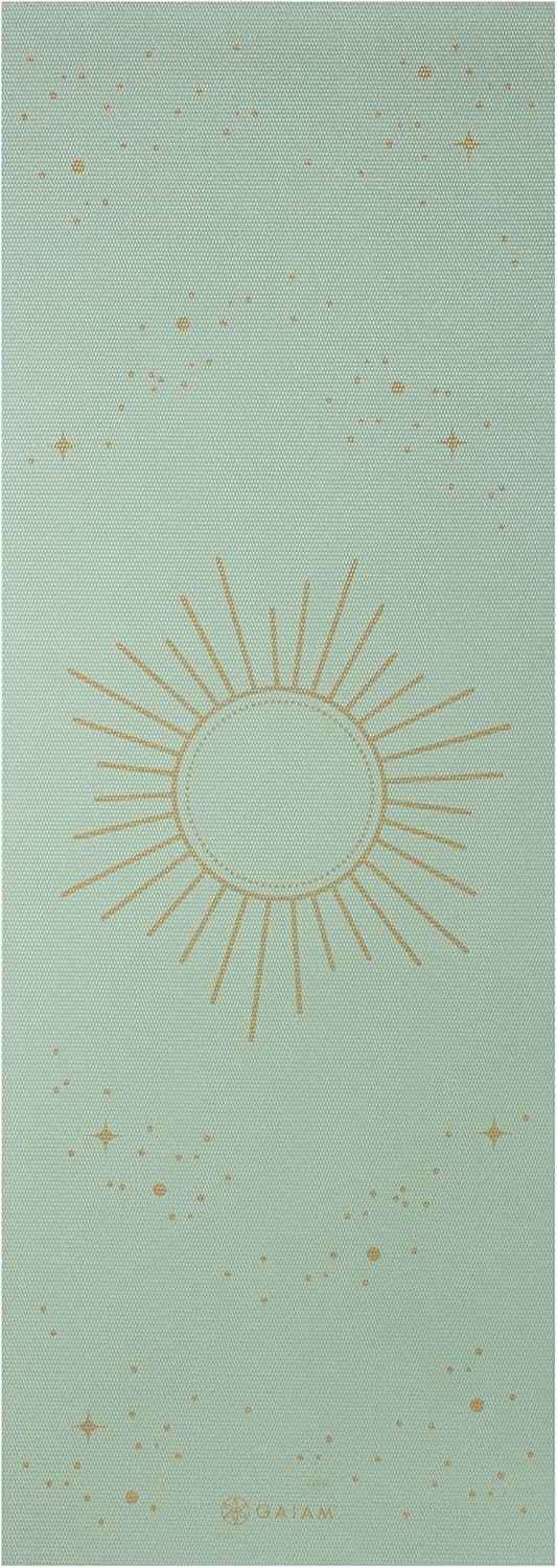 Gaiam Yoga Mat - Premium 6mm Print Extra Thick Non Slip Exercise & Fitness Mat for All Types of Yoga, Pilates & Floor Workouts (68"L x 24"W x 6mm Thick)