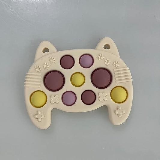 LiKee Fidget Popper Sensory Baby Toys for 10+ Months, Push and Popping Busy Board, Montessori Toys for 1+ Years Old, Airplane Car Travel Toy for Toddlers 1-3 Stress Relief (Cat)