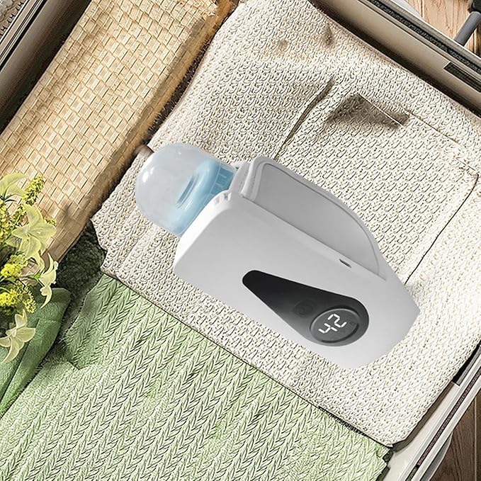 Buachois Baby Milk Bottle Insulation Cover,Portable Baby Bottle Warmer Constant Temperature Fast Charging Insulation Cover for Home Travel Nursing Mom Daycare