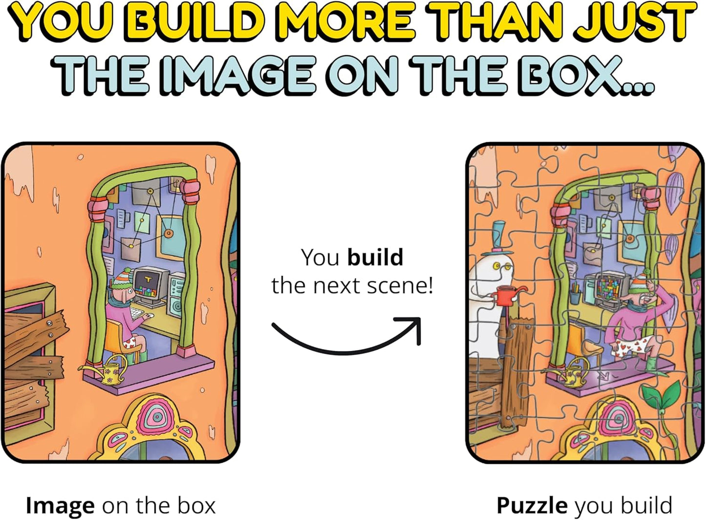 Jigsaw Puzzles 1000 Pieces - Magic Mystery Story Secret Ending Puzzle - Perfect Game Night for Adults & Kids - Fantasy Sci-Fi City Theme (Shutterbug)