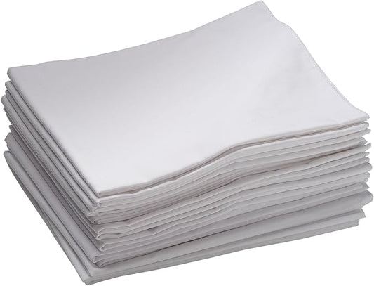 ECR4Kids Cot Sheet, Toddler Size, Rest Time Accessories, White, 12-Pack