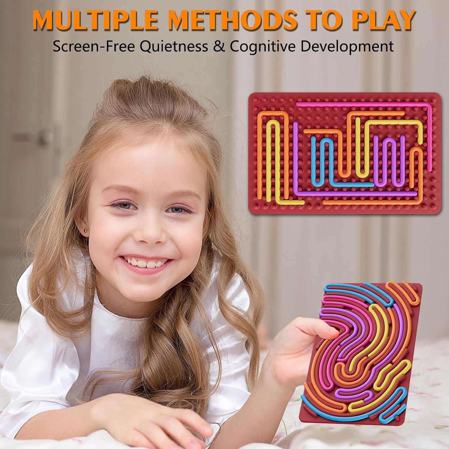 Sensory Fidget Toys for Kids Toddler Boys ,Sensory Activity Board for Stress Anxiety Autistic ADHD, Calm Down Travel Airplane Essentials Toys for 3+ Year Old, Stuffers Gifts for Teens Girl