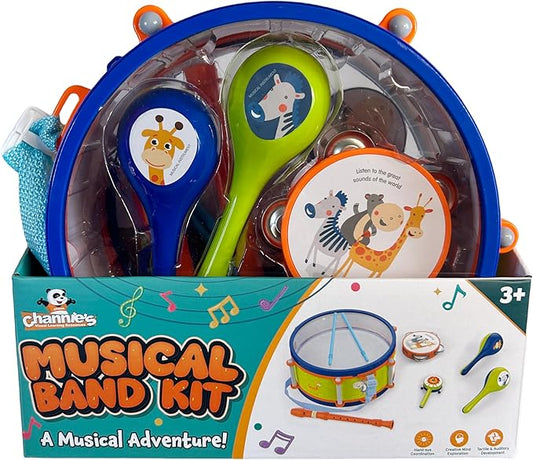Channie's Toddler Musical Instruments Set, Kids Band Set, Music Toys for Kids Ages 3-5, Band Instruments for Toddlers
