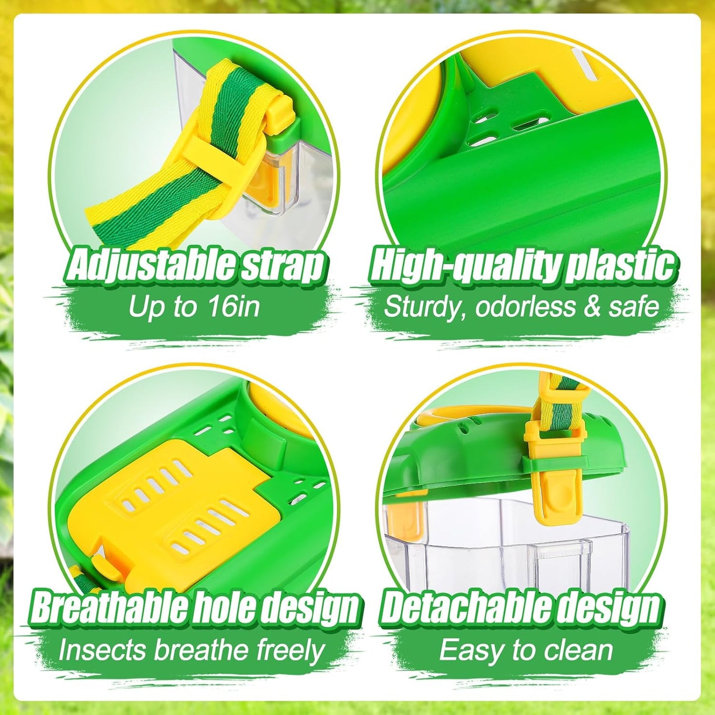 2Sets Bug Catcher for Kids - Sturdy Kids Bug Catching Kit Gifts with Collector Butterfly Net Tweezer, Bugs Habitat Outdoor Explorer Kit for Age 3 4 5 6 7 8, 8Pcs