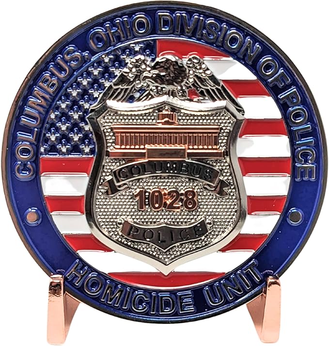 Generic Military Challenge Coin Display Stand - Solid Metal with Anodized Finish - US Vet. Business (Copper)