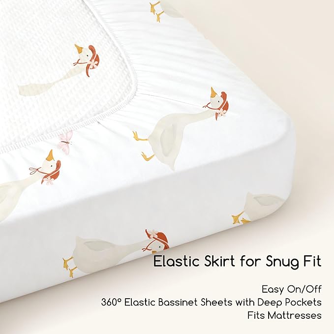 Bedside Sleeper Bassinet Fitted Sheets 20 x 33, 3 Pack Baby Delight Beside Me Dreamer,Babybond,Jimglo,koola,cowiewie,fodoss, Dream On Me Baby Square Bassinet, Pink Animal