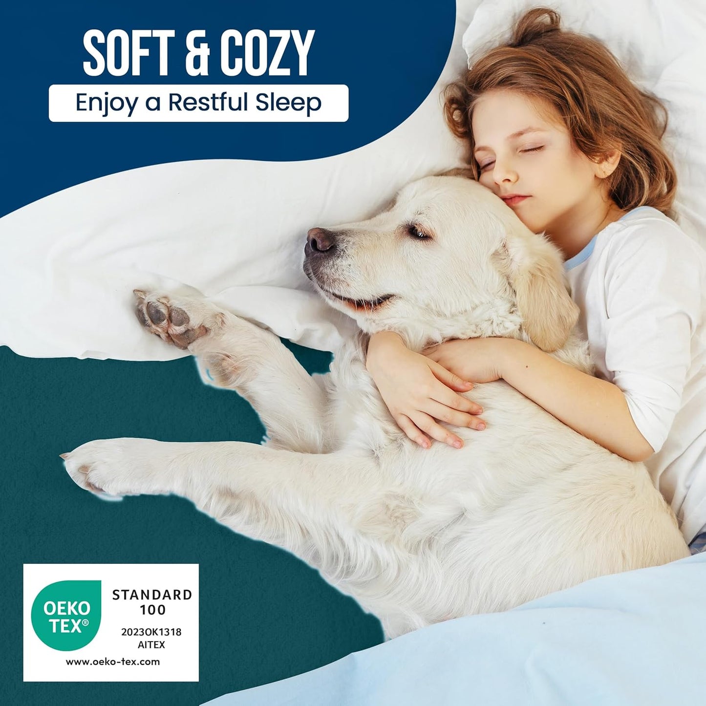 Utopia Bedding Waterproof Mattress Protector Queen Size, Premium Terry Mattress Cover 200 GSM, Breathable, Fitted Style with Stretchable Pockets (Teal)