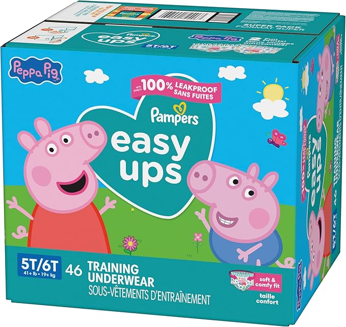 Pampers Training Pants - Easy Ups Girls & Boys - Size 5T-6T, 46 Count, My Little Pony Potty Underwear (Packaging May Vary)