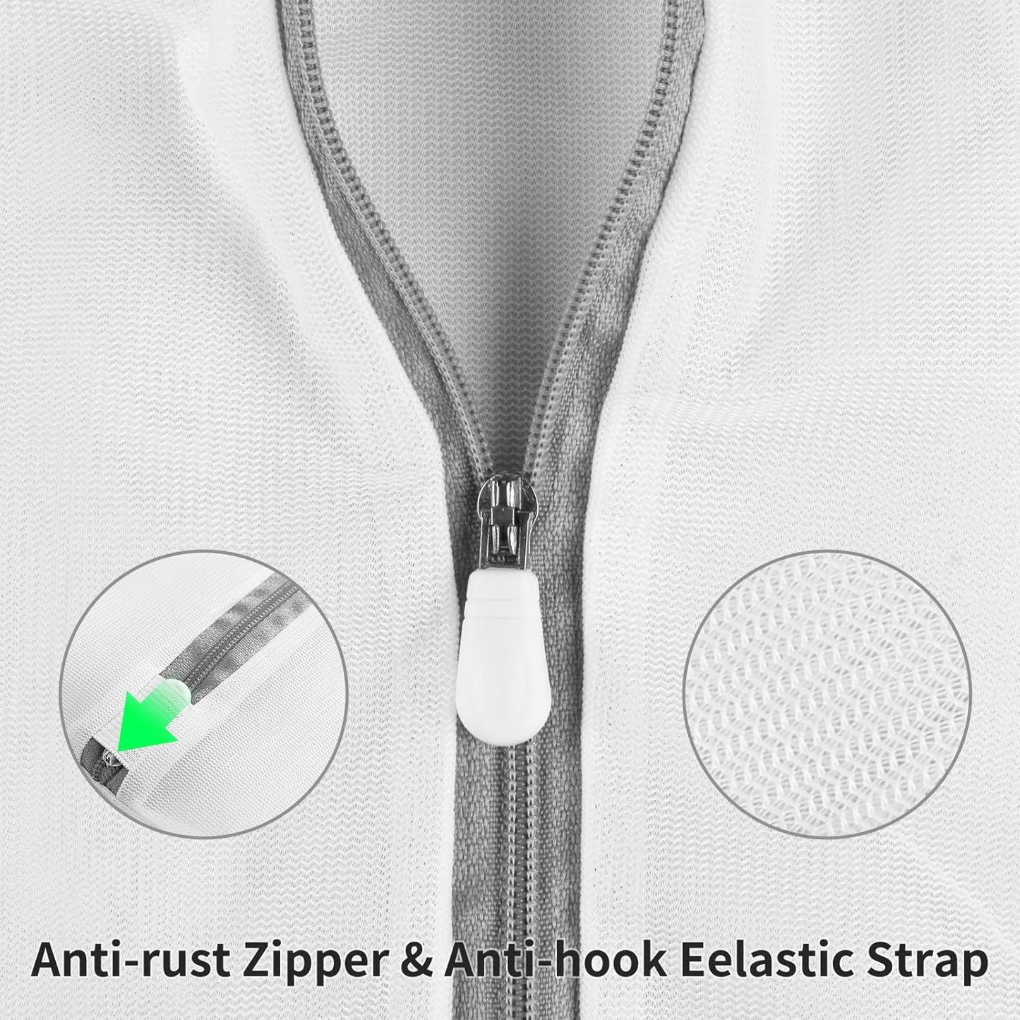 3 Pack Small Mesh Laundry Bags by MDSXO- Small Durable Lingerie Delicates Bag for Washing Machine for Socks, Bra, Mask,Baby Clothes 10 * 12 inch [3 Pack]