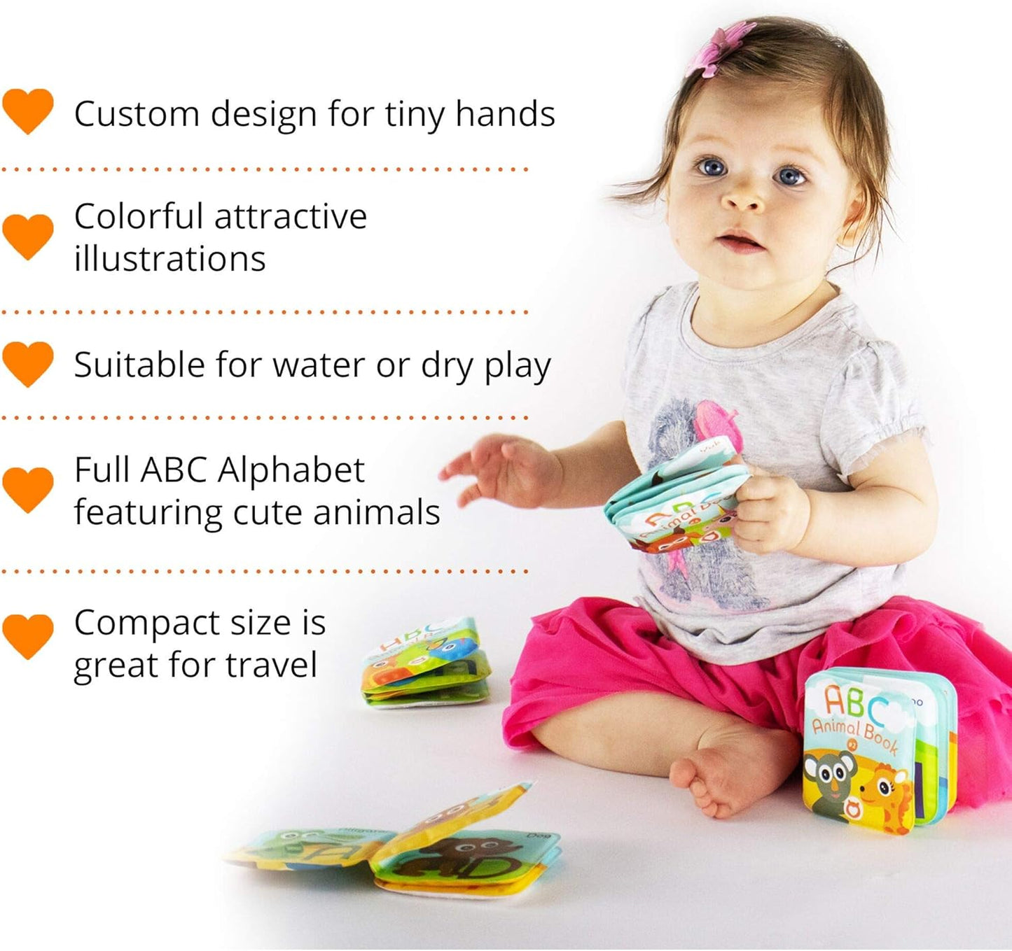 Floating Baby Bath Books. Kids Learning Bath Toys. Waterproof Bathtime Toys for Toddlers. Kids Educational Infant Bath Toys.(Set of 4: ABC Animal Bath Books)