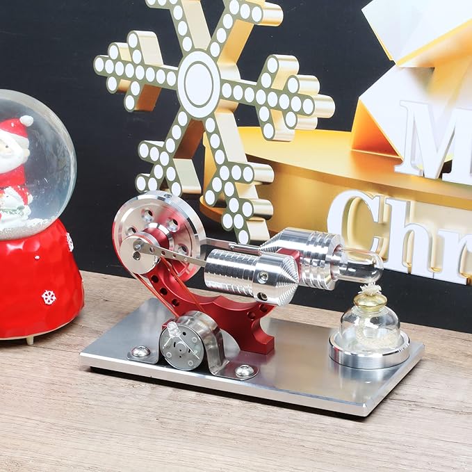 Sunnytech Hot Air Stirling Engine Motor Model Educational Toy Electricity Generator Colorful LED SC (SC004)