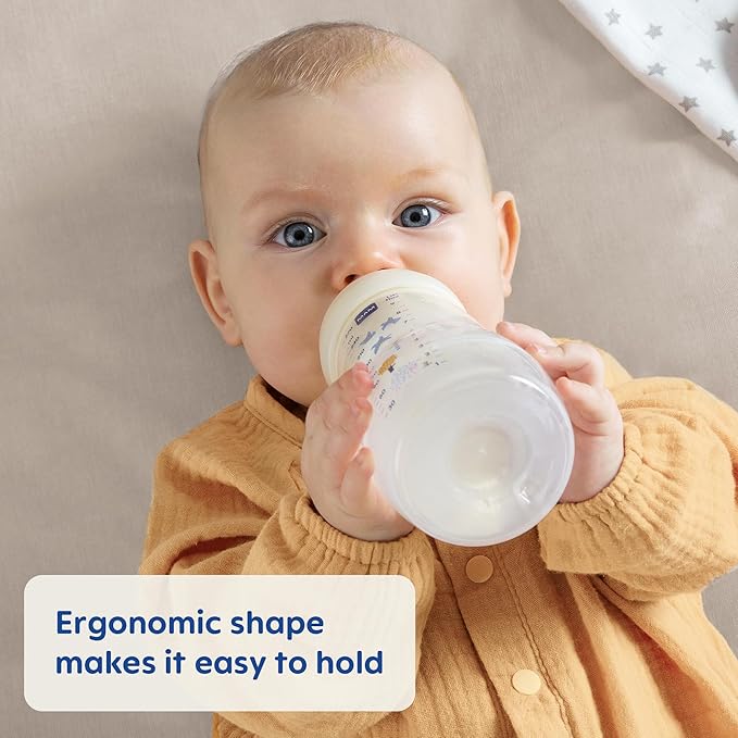 MAM Easy Active Baby Bottles 11 oz with Bonus Nipple, Fast Flow Skinsoft Silicone Nipple with Wide Neck Ergonomic Design, Easy to Hold, BPA-Free Bottles with Leak-Proof Caps for 4+ Months Baby, Boy