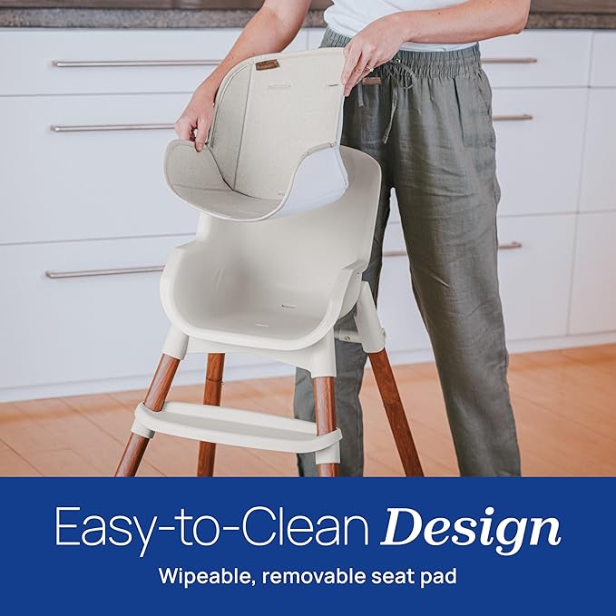 Chicco Zest LE 4-in-1 Folding High Chair, Feeding Chair, Toddler Chair and Youth Stool, Multi-Use Easy Clean High Chair | Crema/White