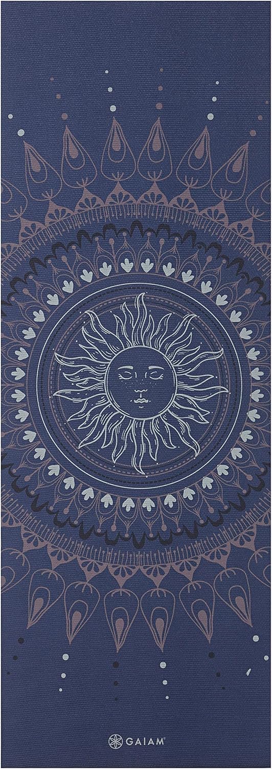 Gaiam Yoga Mat - Premium 6mm Print Extra Thick Non Slip Exercise & Fitness Mat for All Types of Yoga, Pilates & Floor Workouts (68"L x 24"W x 6mm Thick)